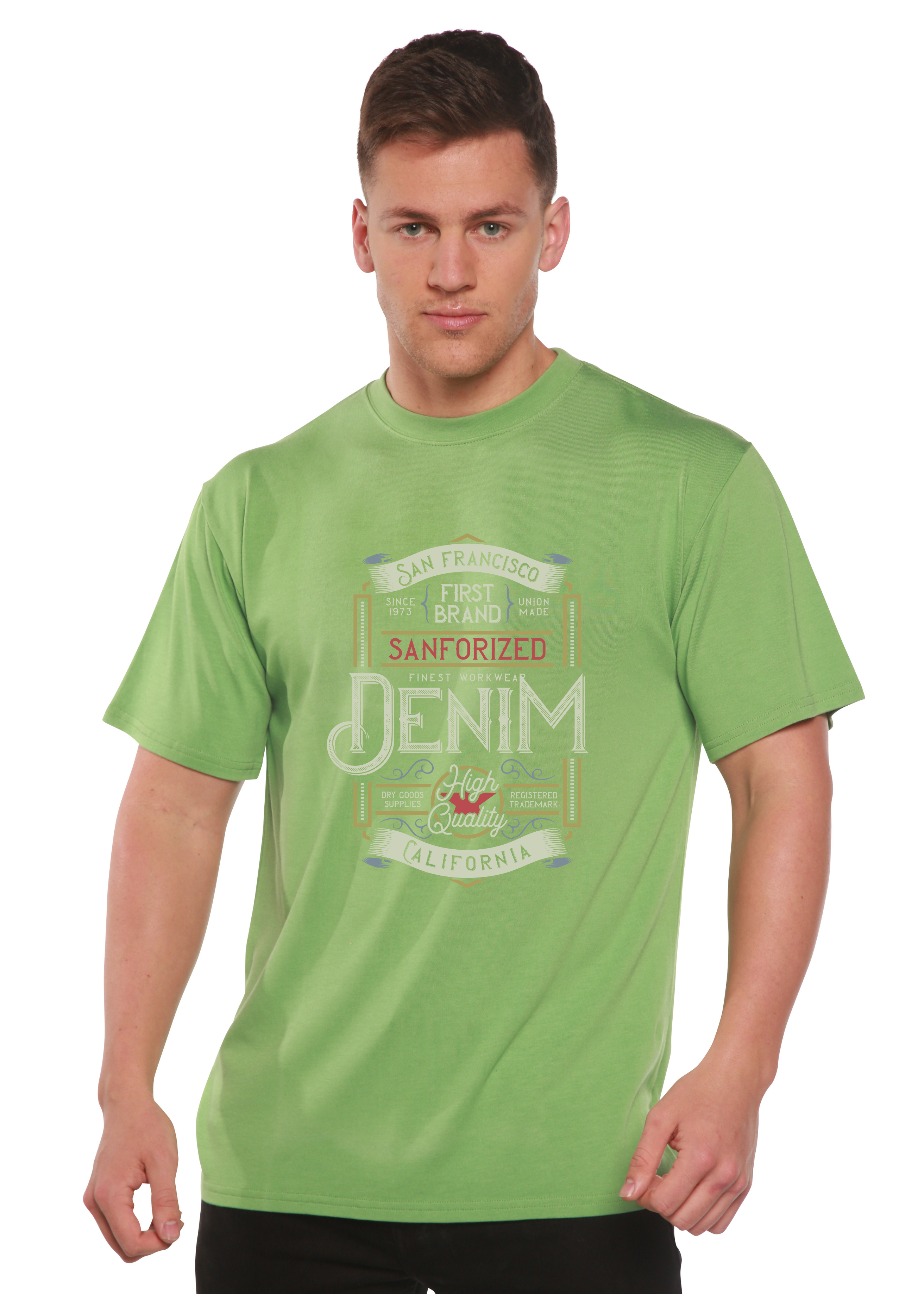 Denim California Men's Bamboo Viscose/Organic Cotton Short Sleeve Graphic T-Shirt