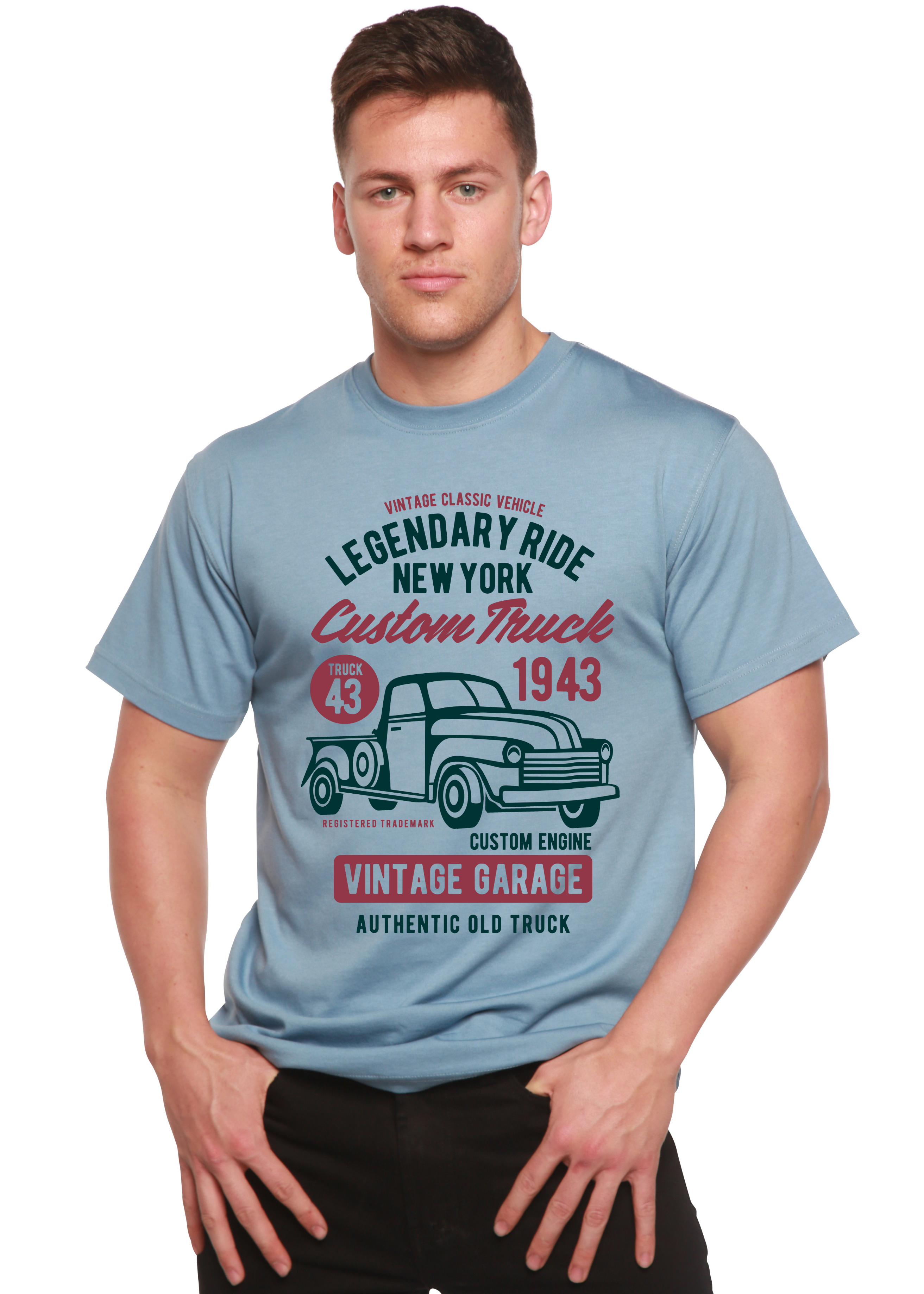 Legendary Ride Custom Truck Men's Bamboo Viscose/Organic Cotton Short Sleeve Graphic T-Shirt