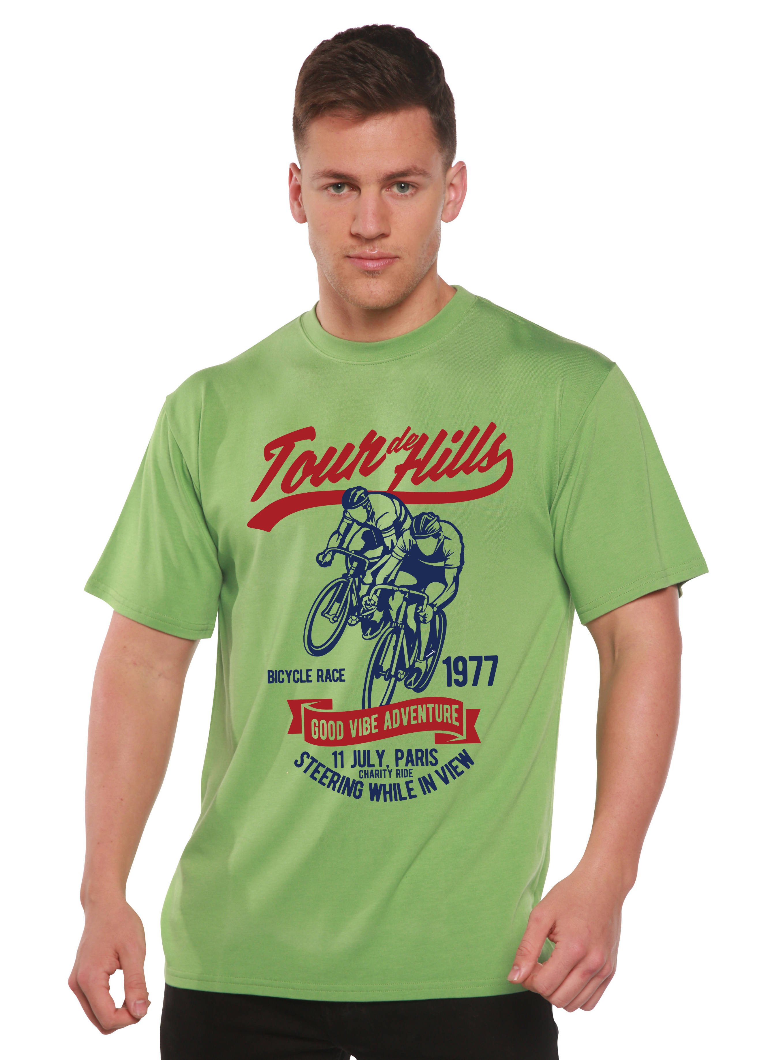 Tour De Hills Spun Bamboo® Men's Bamboo Viscose/Organic Cotton Short Sleeve Graphic T-Shirt