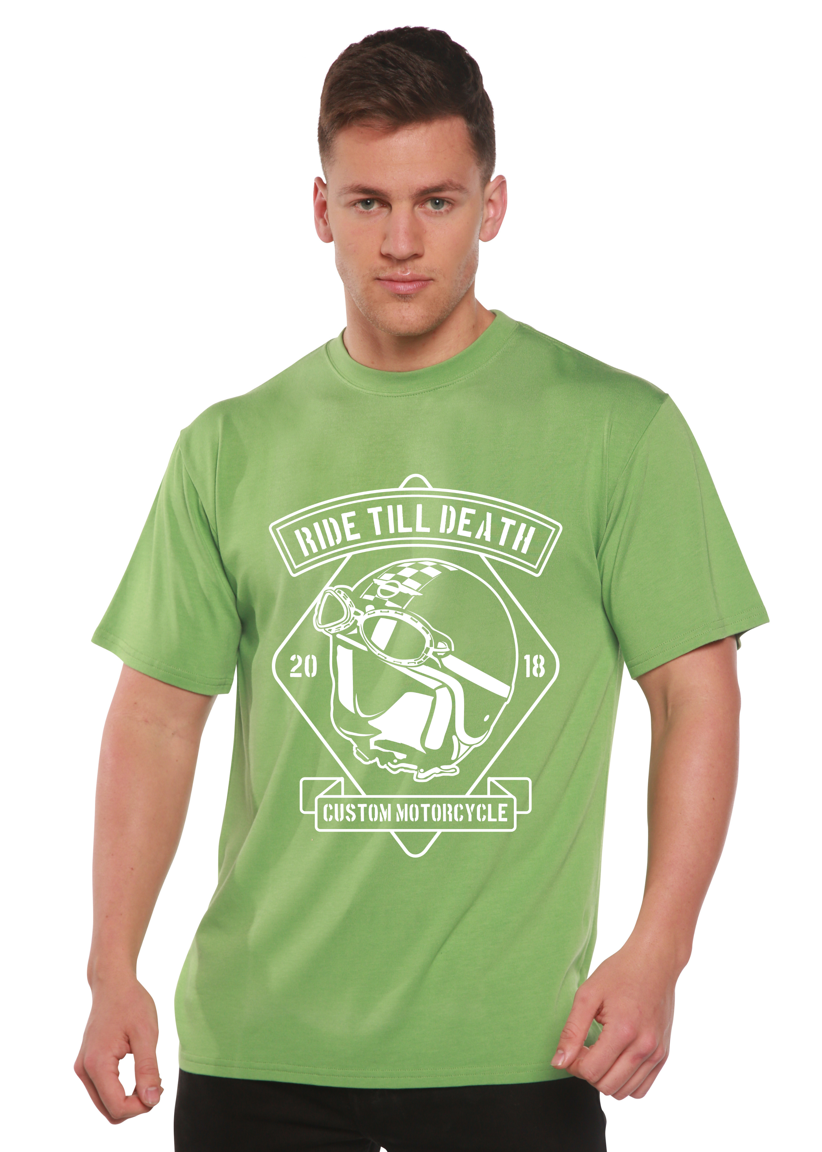 Ride Till Death Spun Bamboo® Men's Bamboo Viscose/Organic Cotton Short Sleeve Graphic T-Shirt