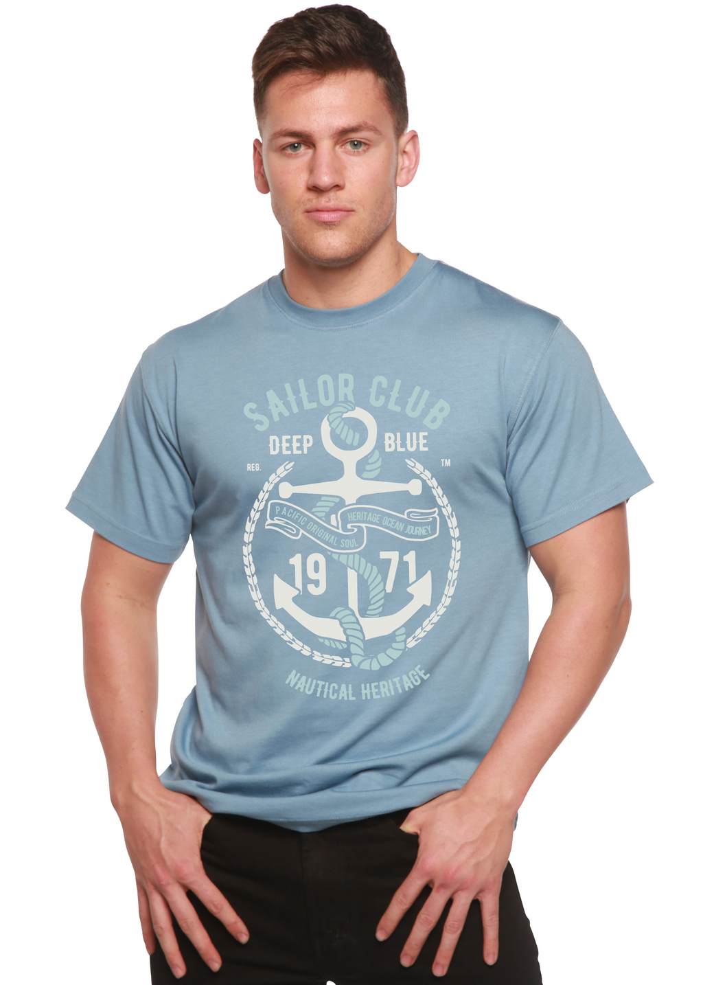 Sailor Club Spun Bamboo® Men's Bamboo Viscose/Organic Cotton Short Sleeve Graphic T-Shirt