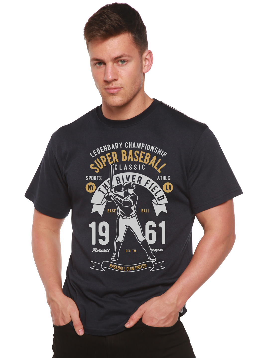 Super Baseball Spun Bamboo® Men's Bamboo Viscose/Organic Cotton Short Sleeve Graphic T-Shirt