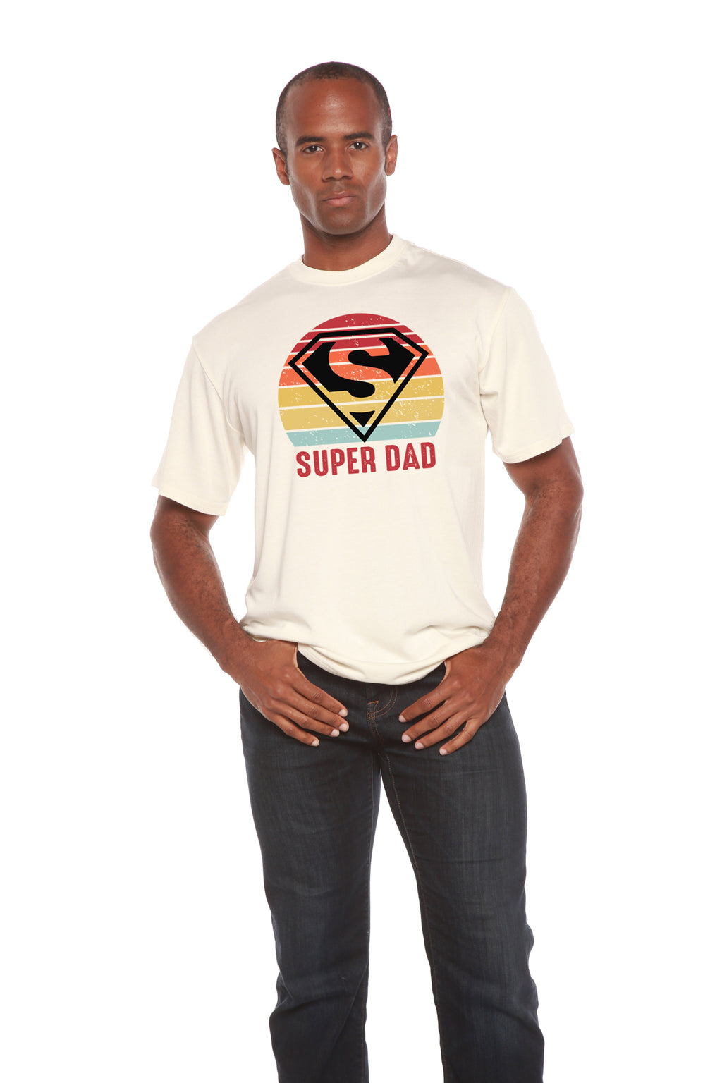 Super Dad Men's Bamboo Viscose/Organic Cotton Short Sleeve Graphic T-Shirt