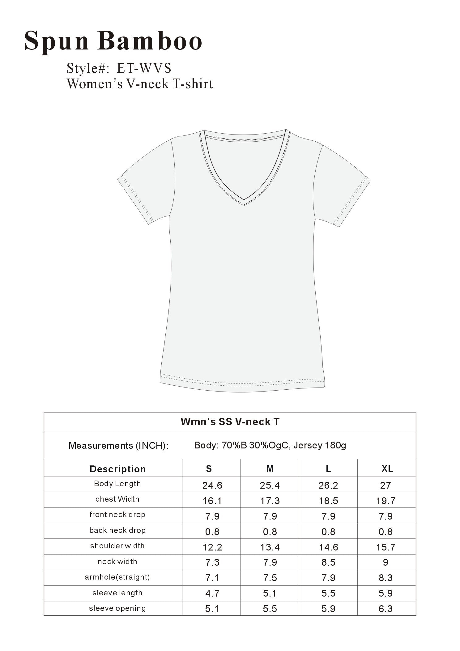 Be Kind Printed Women's Bamboo Viscose/Cotton V-Neck Cap Sleeve T-Shirt