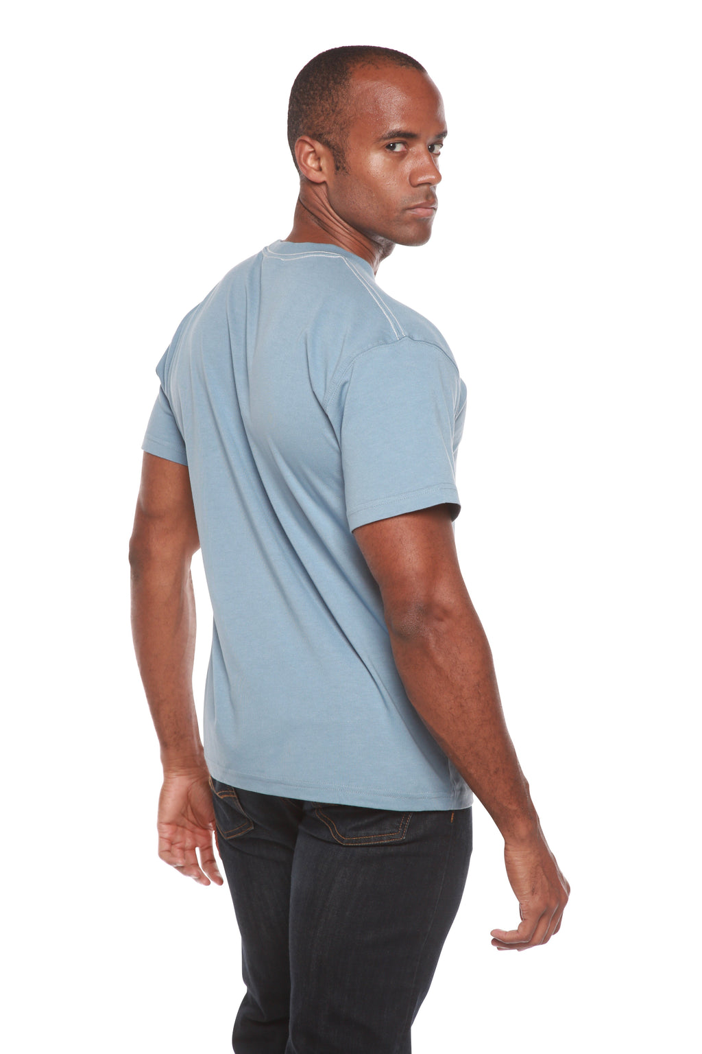 Custom Printed Men's Bamboo Viscose/Organic Cotton Short Sleeve T-Shirt