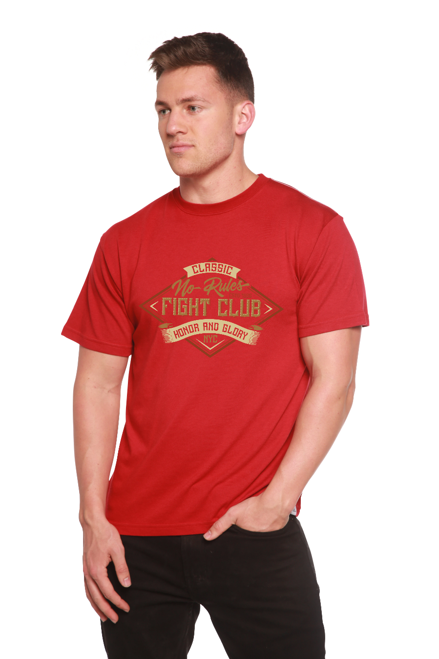 Fight Club Men's Bamboo Viscose/Organic Cotton Short Sleeve Graphic T-Shirt