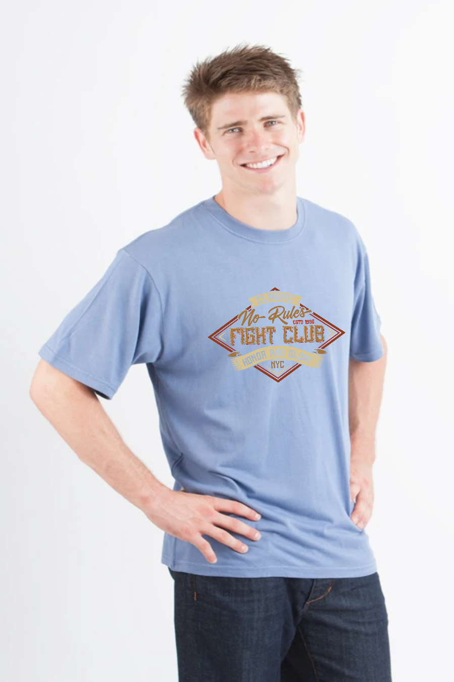 Fight Club Men's Bamboo Viscose/Organic Cotton Short Sleeve Graphic T-Shirt