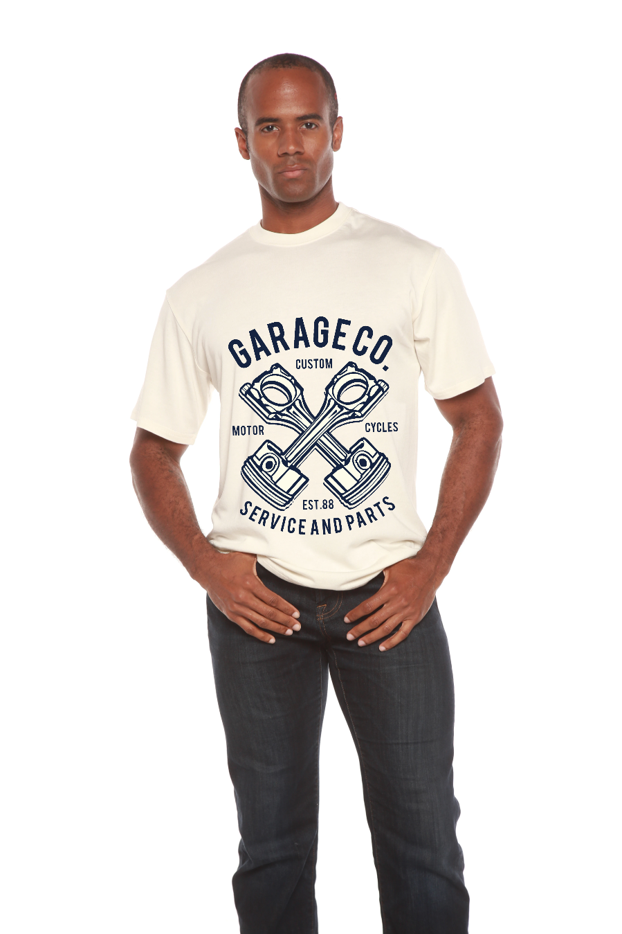 Garage Co Men's Bamboo Viscose/Organic Cotton Short Sleeve Graphic T-Shirt