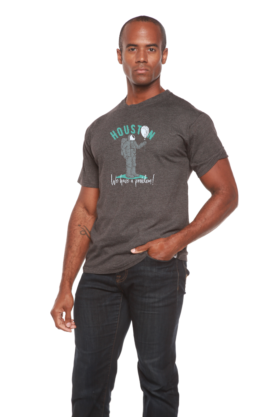 HOUSTON Men's Bamboo Viscose/Organic Cotton Short Sleeve Graphic T-Shirt