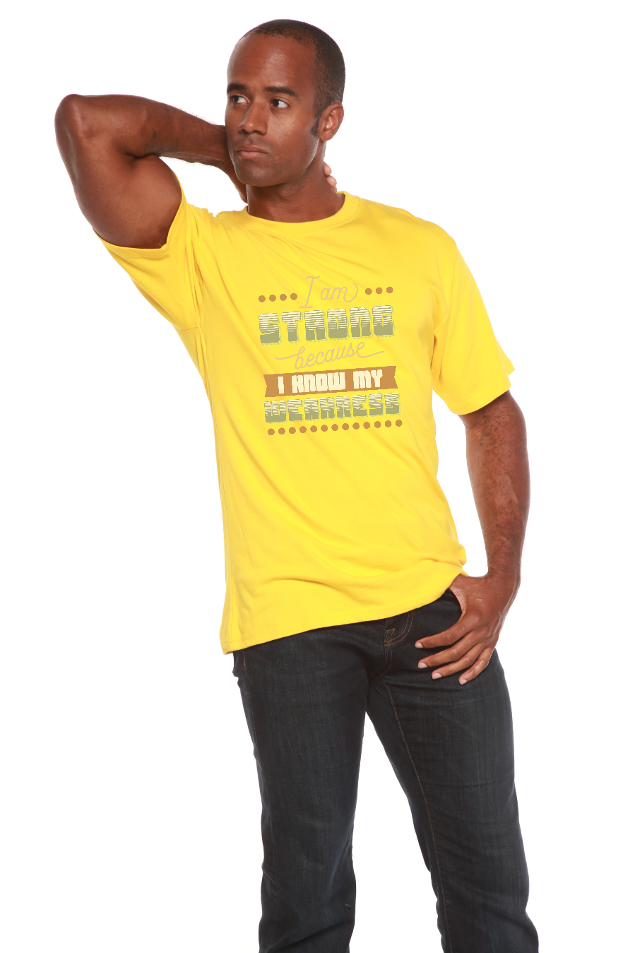 I am Strong Men's Bamboo Viscose/Organic Cotton Short Sleeve Graphic T-Shirt