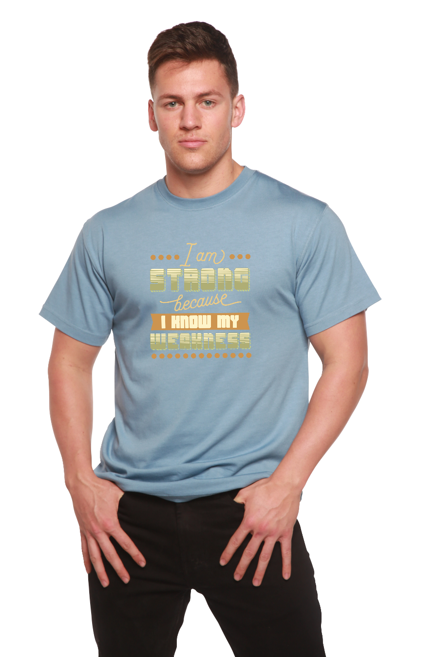 I am Strong Men's Bamboo Viscose/Organic Cotton Short Sleeve Graphic T-Shirt